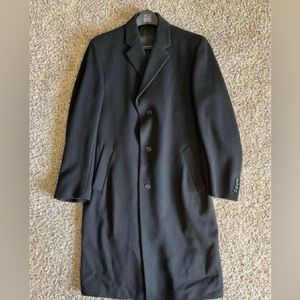 Joseph A Bank Black Topcoat 40L